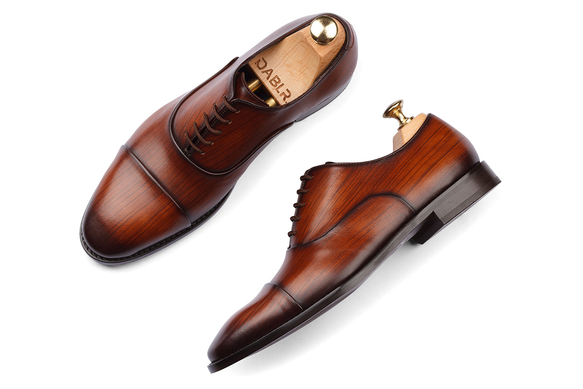 HAMBURG - WOODBERRY TAN HAND PATINA LEATHER SHOES