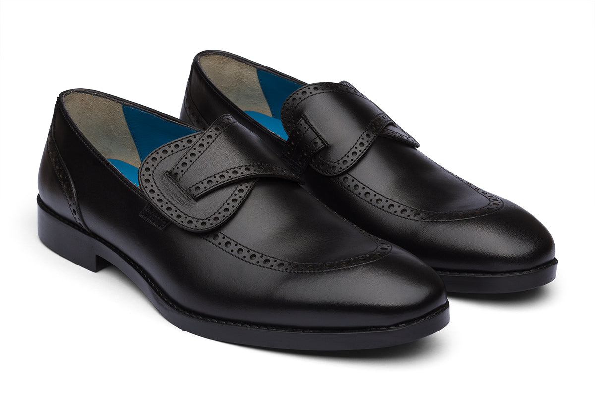 ROMA - BLACK LEATHER SHOES