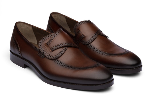 ROMA - CHESTNUT BROWN LEATHER SHOES