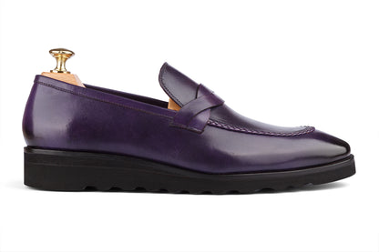 ANSAN - VIOLA HAND PATINA LEATHER SHOES