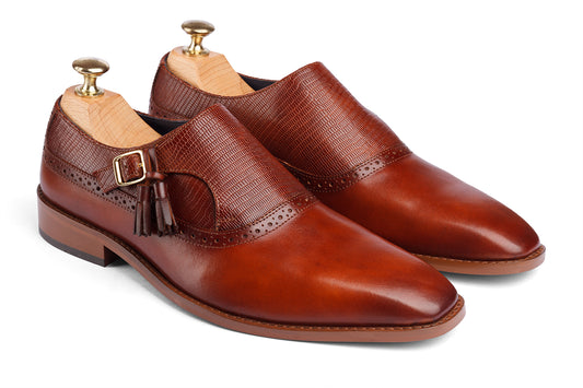 ARTURO - SEQUIOA TAN HAND PATINA LEATHER SHOES