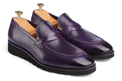 ANSAN - VIOLA HAND PATINA LEATHER SHOES