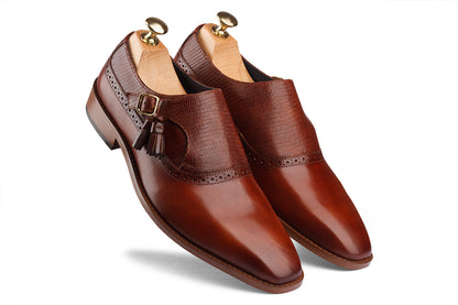 ARTURO - SEQUIOA TAN HAND PATINA LEATHER SHOES