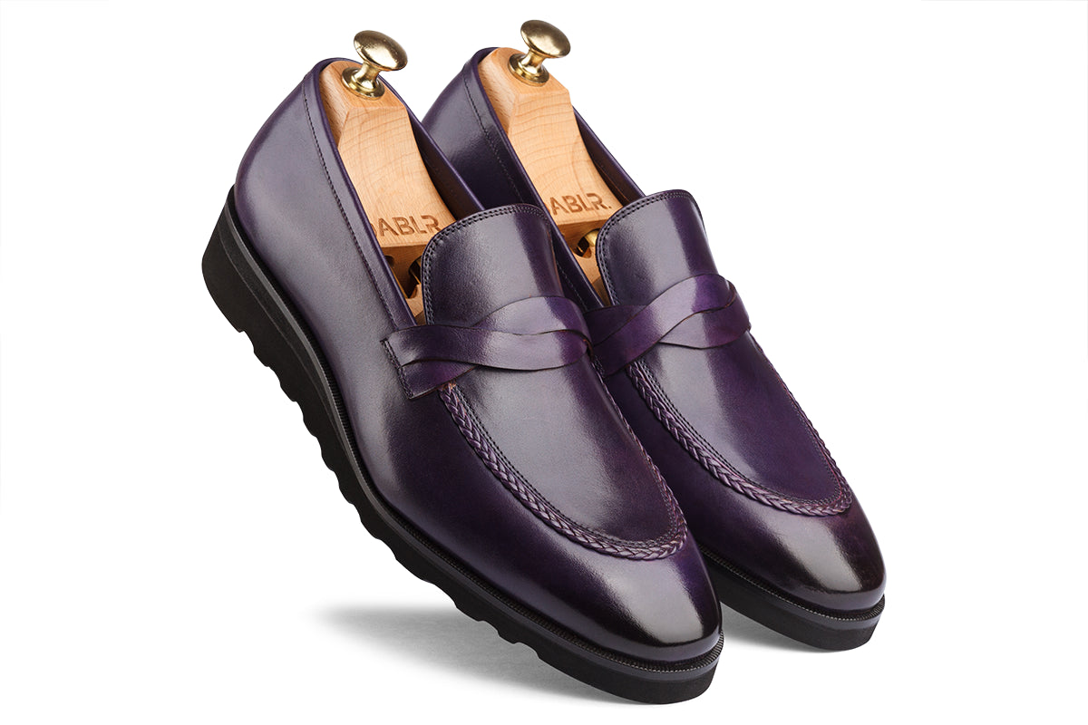 ANSAN - VIOLA HAND PATINA LEATHER SHOES