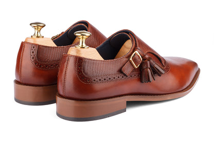 ARTURO - SEQUIOA TAN HAND PATINA LEATHER SHOES