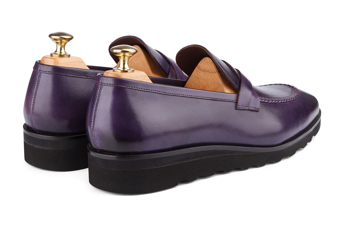 ANSAN - VIOLA HAND PATINA LEATHER SHOES