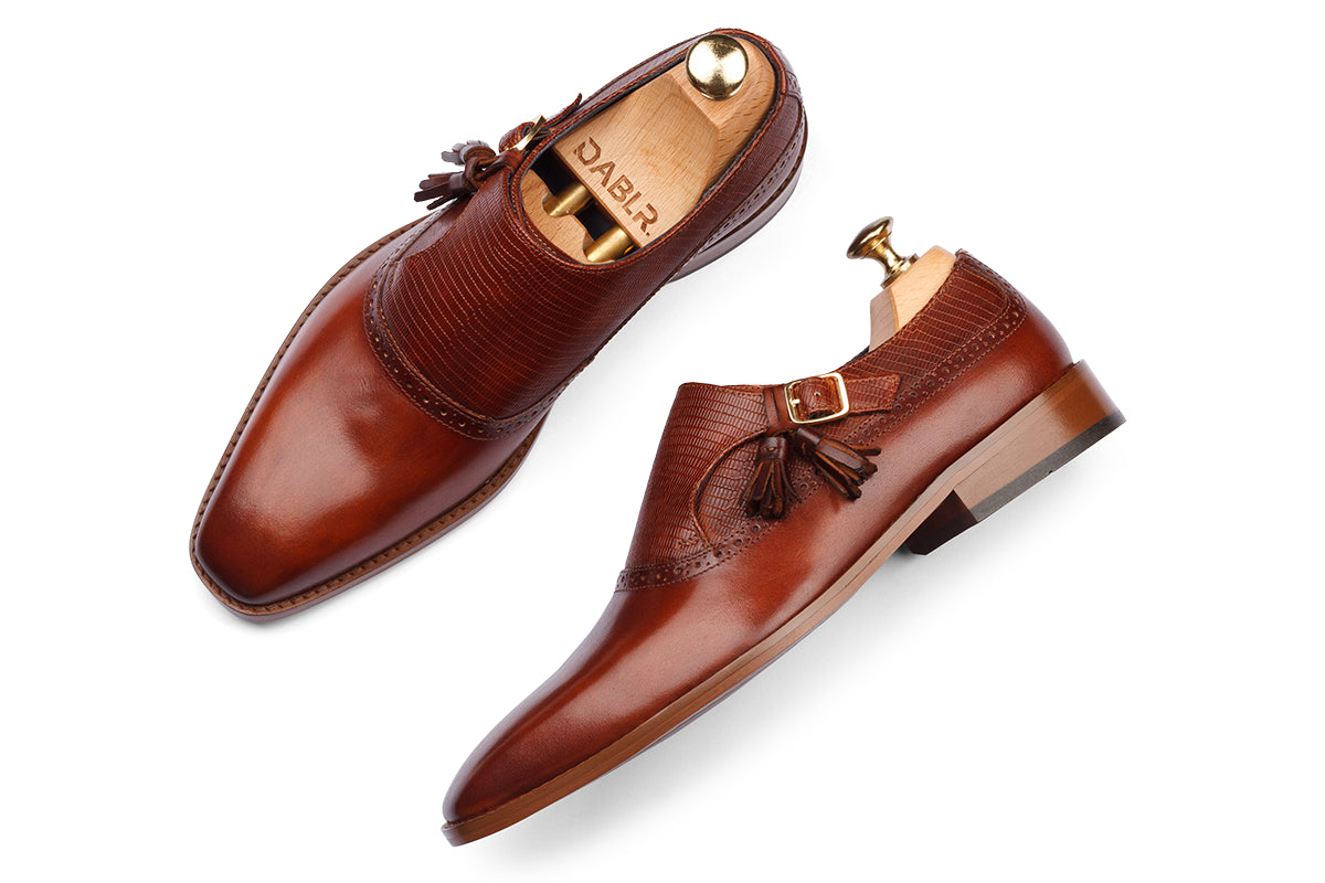 ARTURO - SEQUIOA TAN HAND PATINA LEATHER SHOES