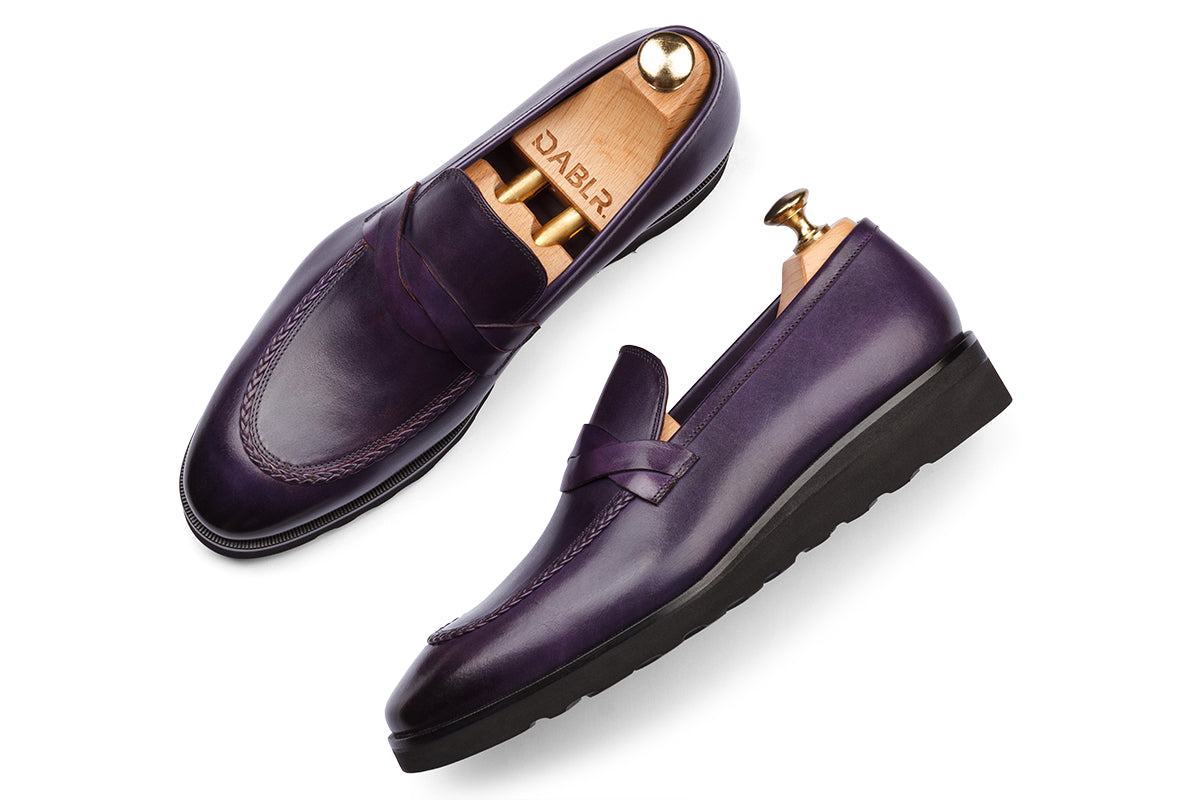 ANSAN - VIOLA HAND PATINA LEATHER SHOES