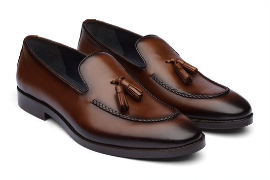 BUDAPEST - CHESTNUT BROWN LEATHER SHOES