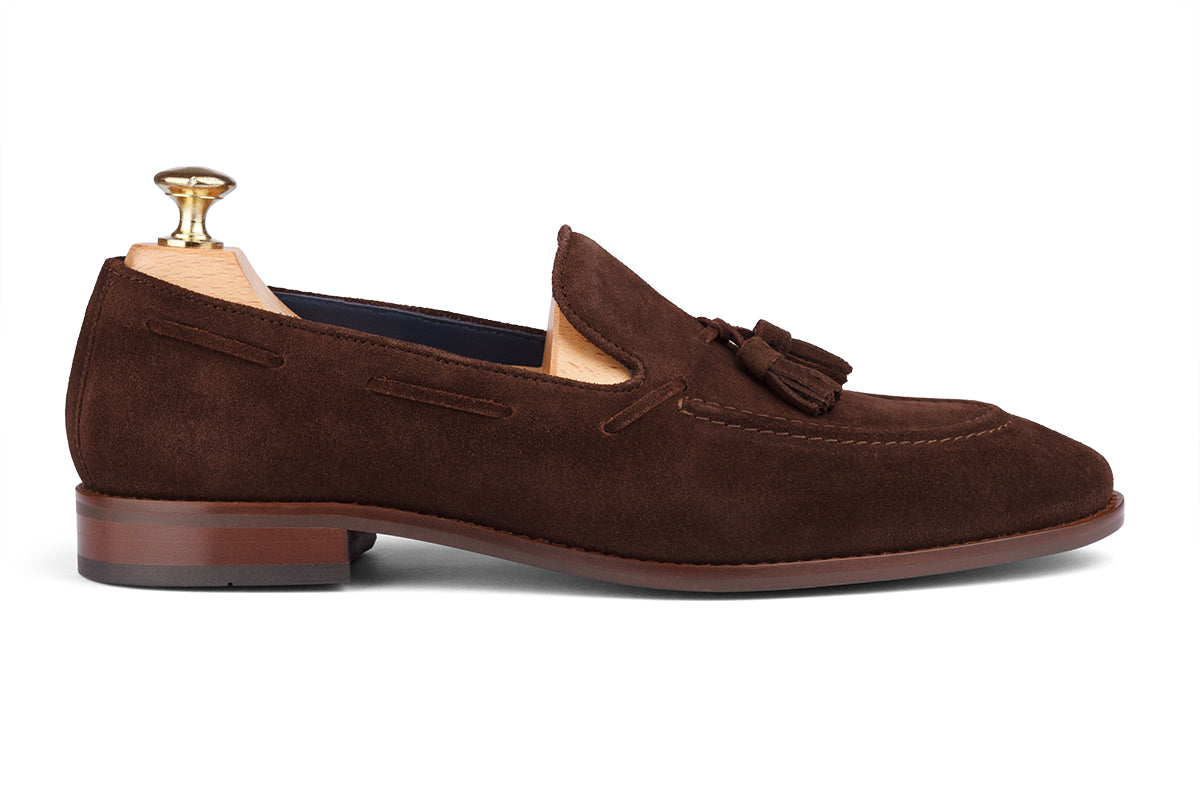 FLORENCE - CHOCOLATE BROWN SUEDE LEATHER SHOES