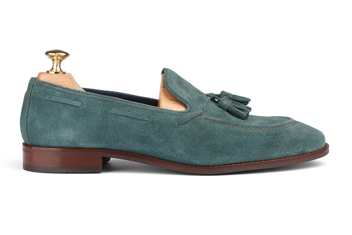 FLORENCE - TEAL SUEDE LEATHER SHOES