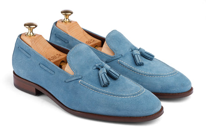 FLORENCE - SKY BLUE SUEDE LEATHER SHOES