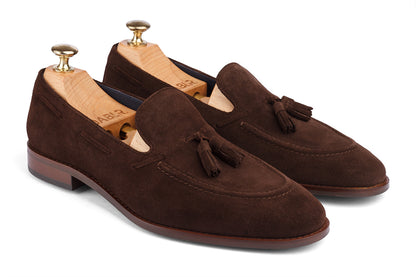 FLORENCE - CHOCOLATE BROWN SUEDE LEATHER SHOES