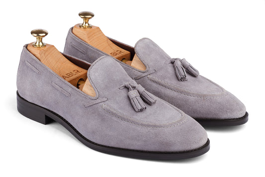 FLORENCE - COOL GREY SUEDE LEATHER SHOES