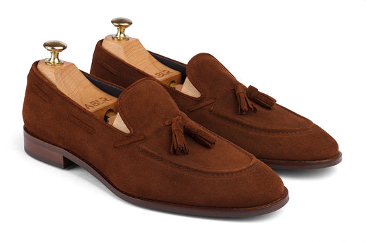 FLORENCE - WALNUT BROWN SUEDE LEATHER SHOES