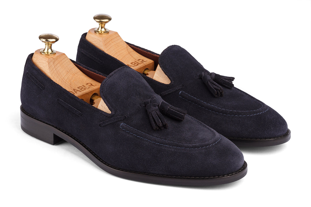 FLORENCE NAVY BLUE SUEDE LEATHER SHOES