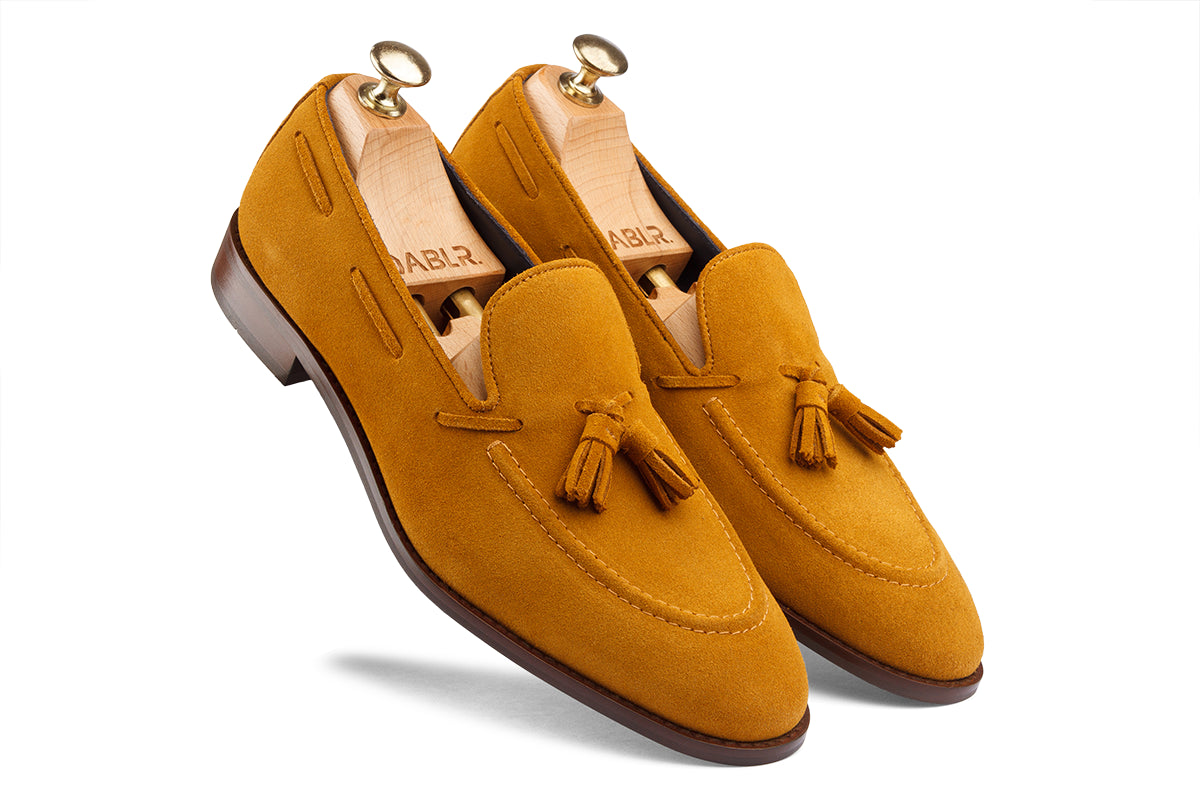 FLORENCE - MUSTARD SUEDE LEATHER SHOES