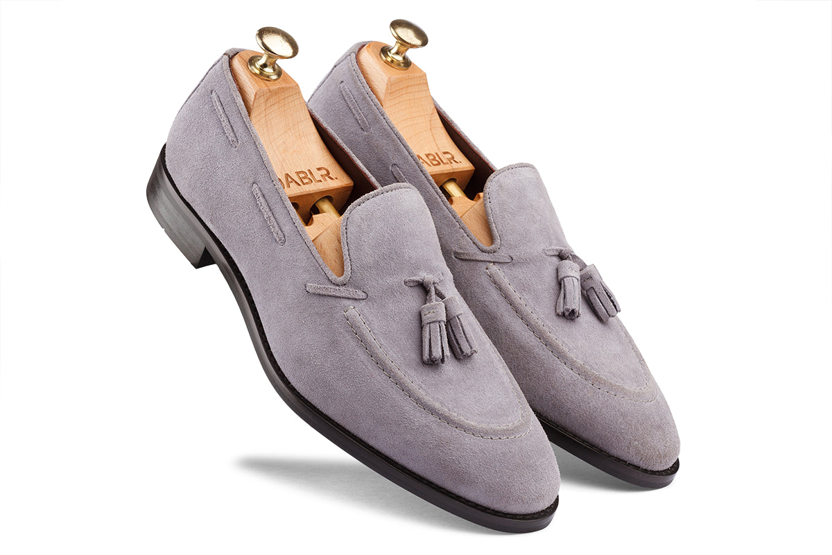 FLORENCE - COOL GREY SUEDE LEATHER SHOES