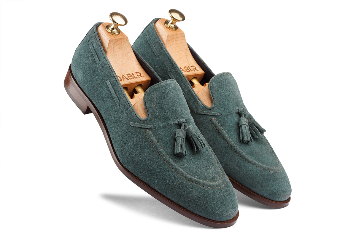 FLORENCE - TEAL SUEDE LEATHER SHOES