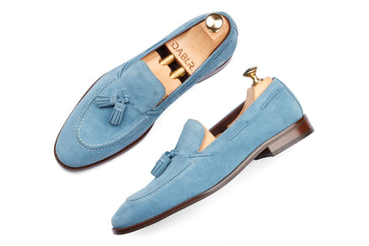 FLORENCE - SKY BLUE SUEDE LEATHER SHOES