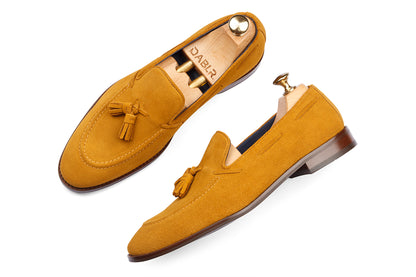 FLORENCE - MUSTARD SUEDE LEATHER SHOES