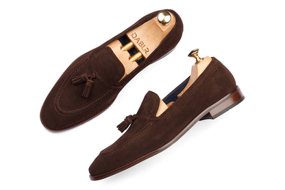 FLORENCE - CHOCOLATE BROWN SUEDE LEATHER SHOES