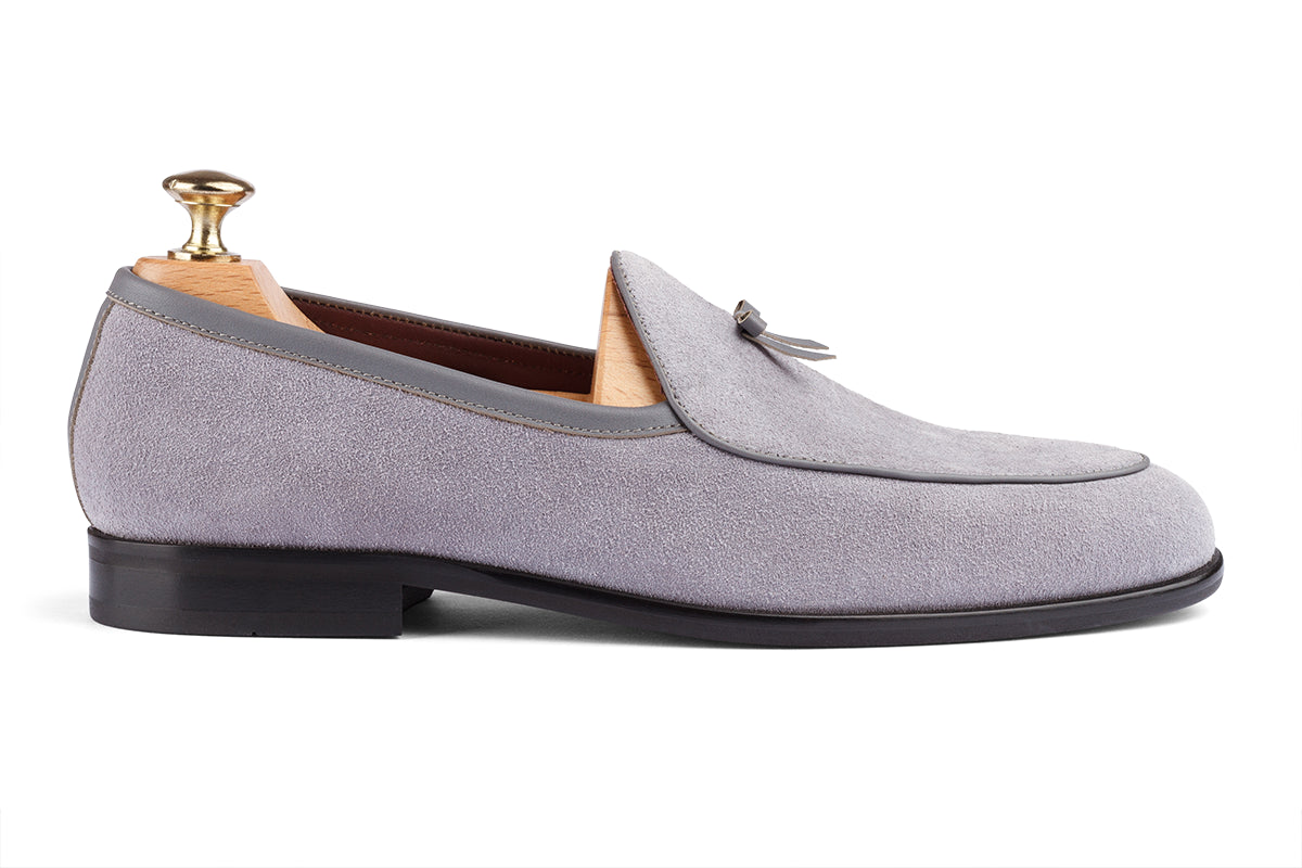 ROLLO - COOL GREY SUEDE LEATHER SHOES