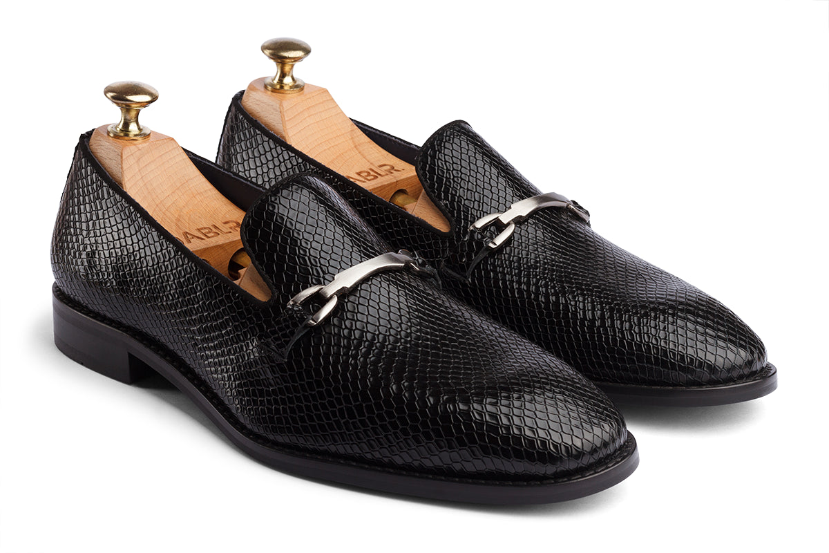 IVAR - SNAKE BLACK PATENT LEATHER SHOES