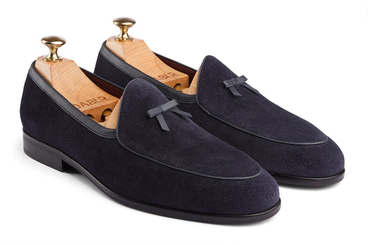 ROLLO - NAVY BLUE SUEDE LEATHER SHOES