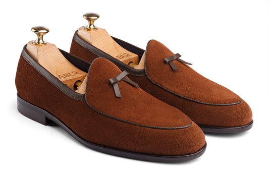 ROLLO - WALNUT BROWN SUEDE LEATHER SHOES