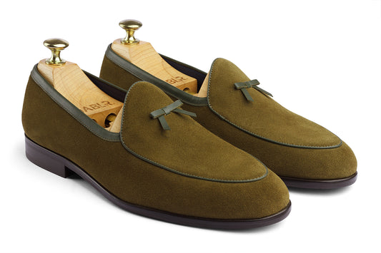 ROLLO - OLIVE SUEDE LEATHER SHOES