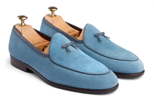 ROLLO - SKY BLUE SUEDE LEATHER SHOES