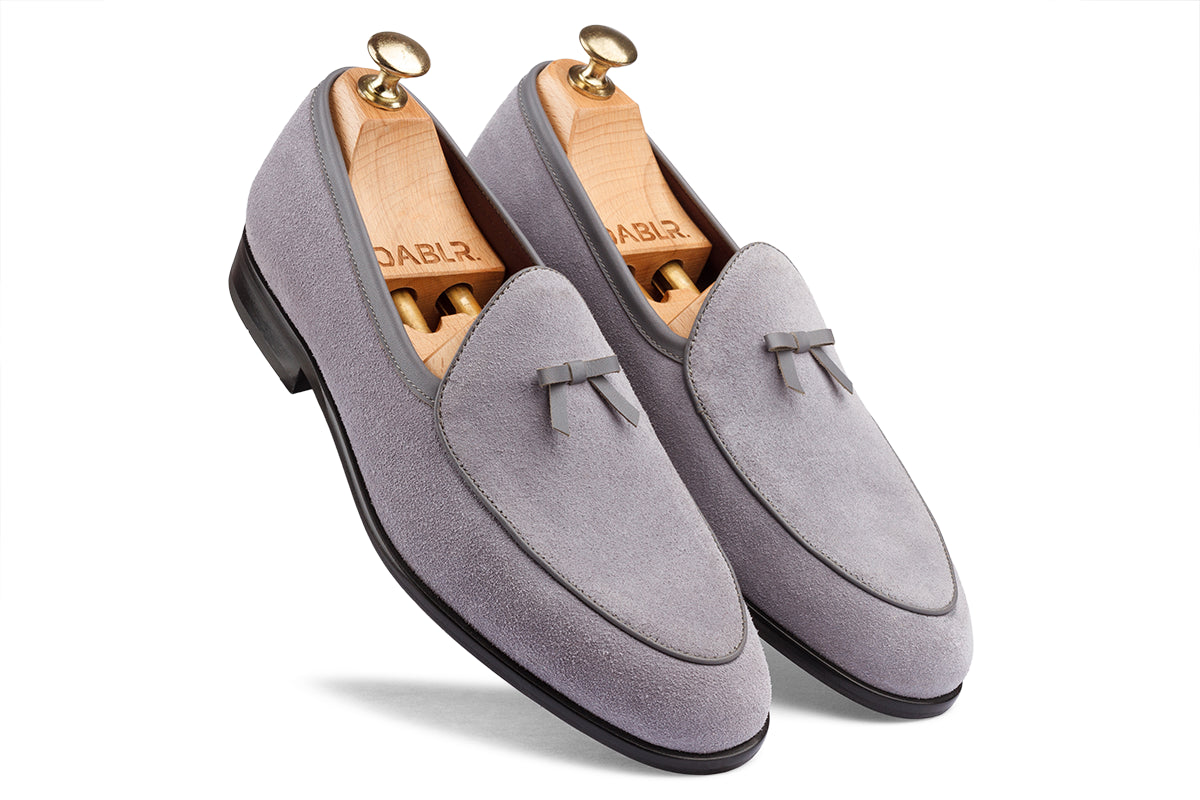 ROLLO - COOL GREY SUEDE LEATHER SHOES