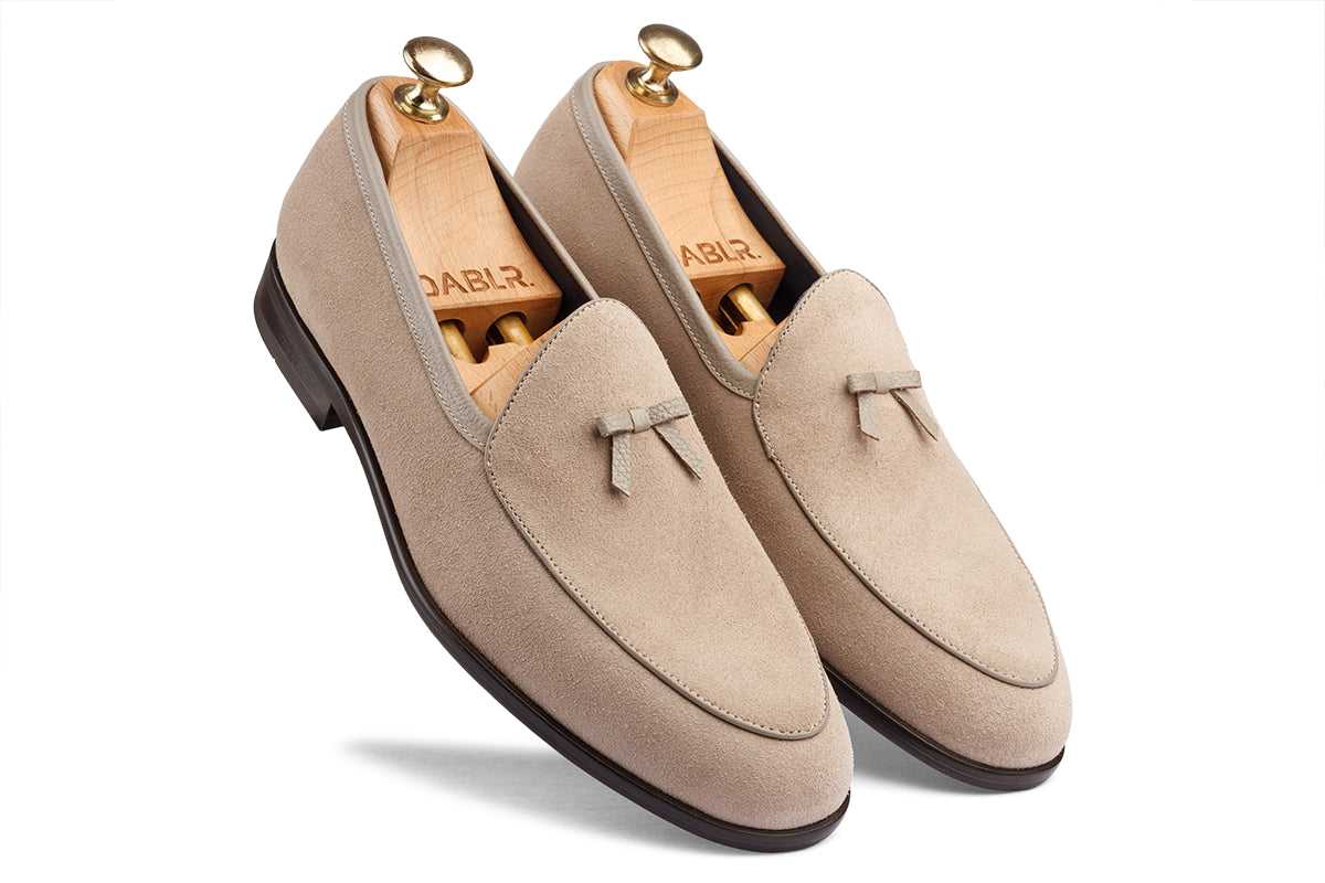 ROLLO - CAMEL CREAM SUEDE LEATHER SHOES