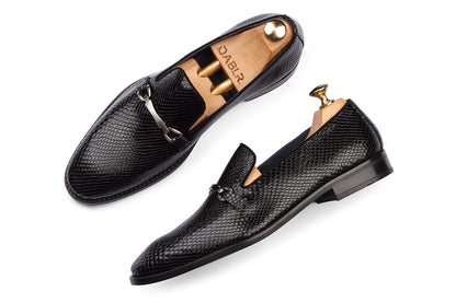 IVAR - SNAKE BLACK PATENT LEATHER SHOES