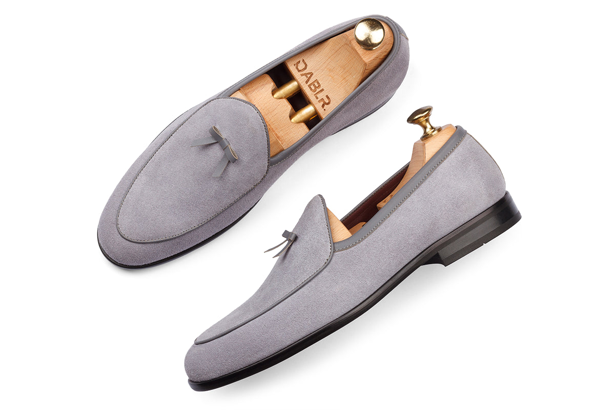 ROLLO - COOL GREY SUEDE LEATHER SHOES