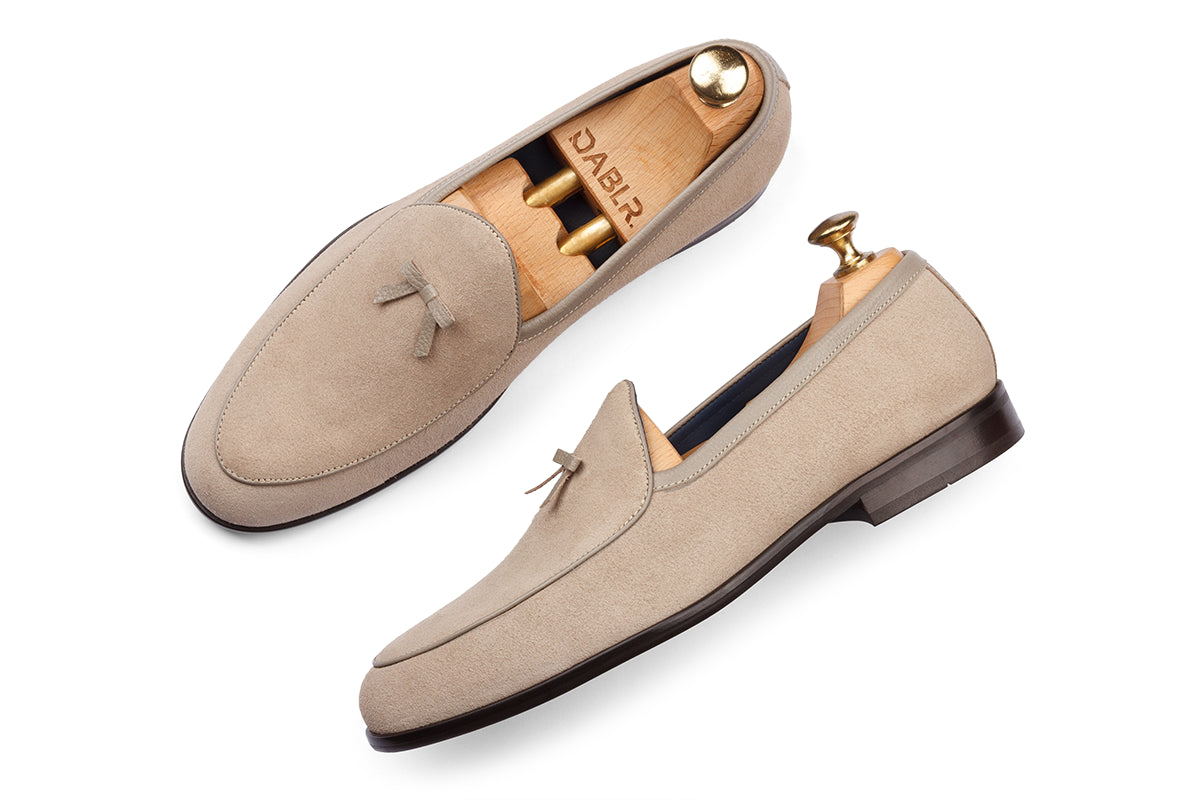 ROLLO - CAMEL CREAM SUEDE LEATHER SHOES