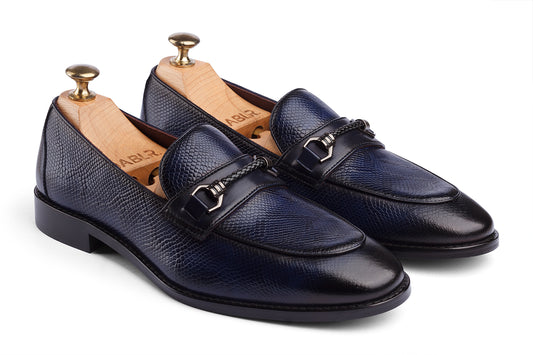 COPENHAGEN - BLUE HAND PATINA LEATHER SHOES