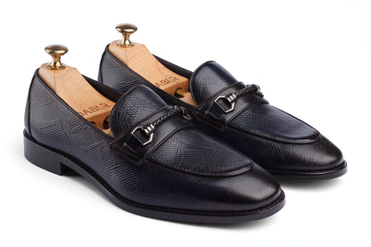 COPENHAGEN - NAVY HAND PATINA LEATHER SHOES