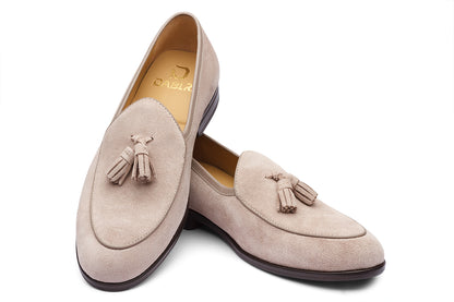 PETERSBURG - CREAM SUEDE LEATHER SHOES