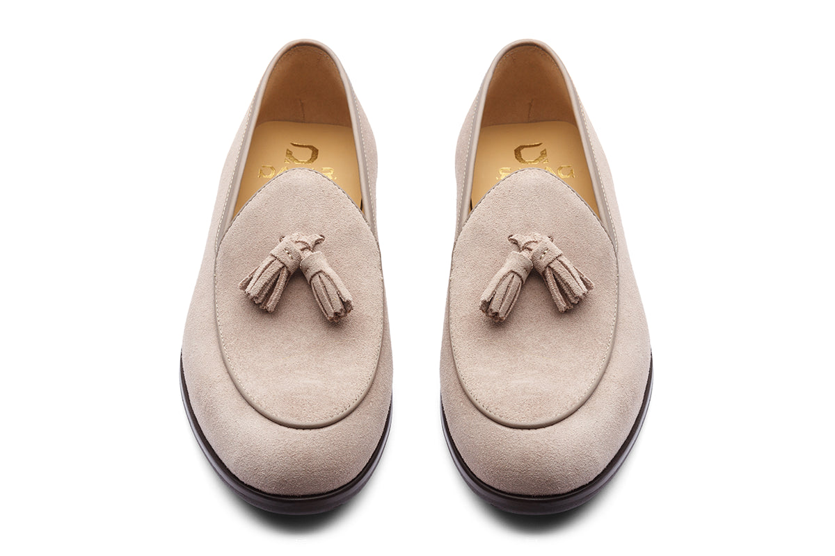 PETERSBURG - CREAM SUEDE LEATHER SHOES