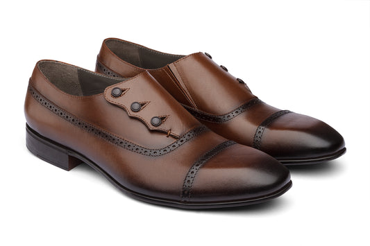 TOKYO - CHESTNUT BROWN LEATHER SHOES