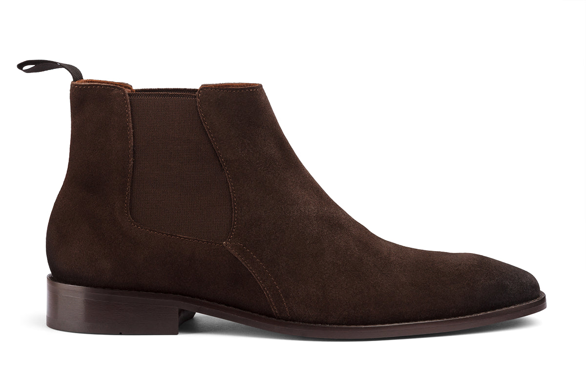 BUSAN - CHOCOLATE BROWN SUEDE LEATHER CHELSEA BOOT