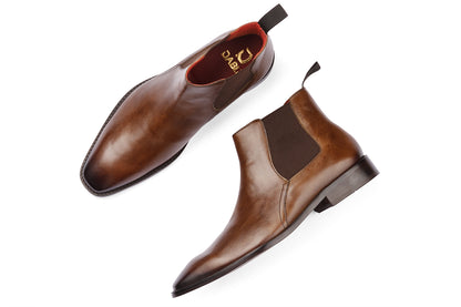 BUSAN - OLIVIA PATINA LEATHER CHELSEA BOOT