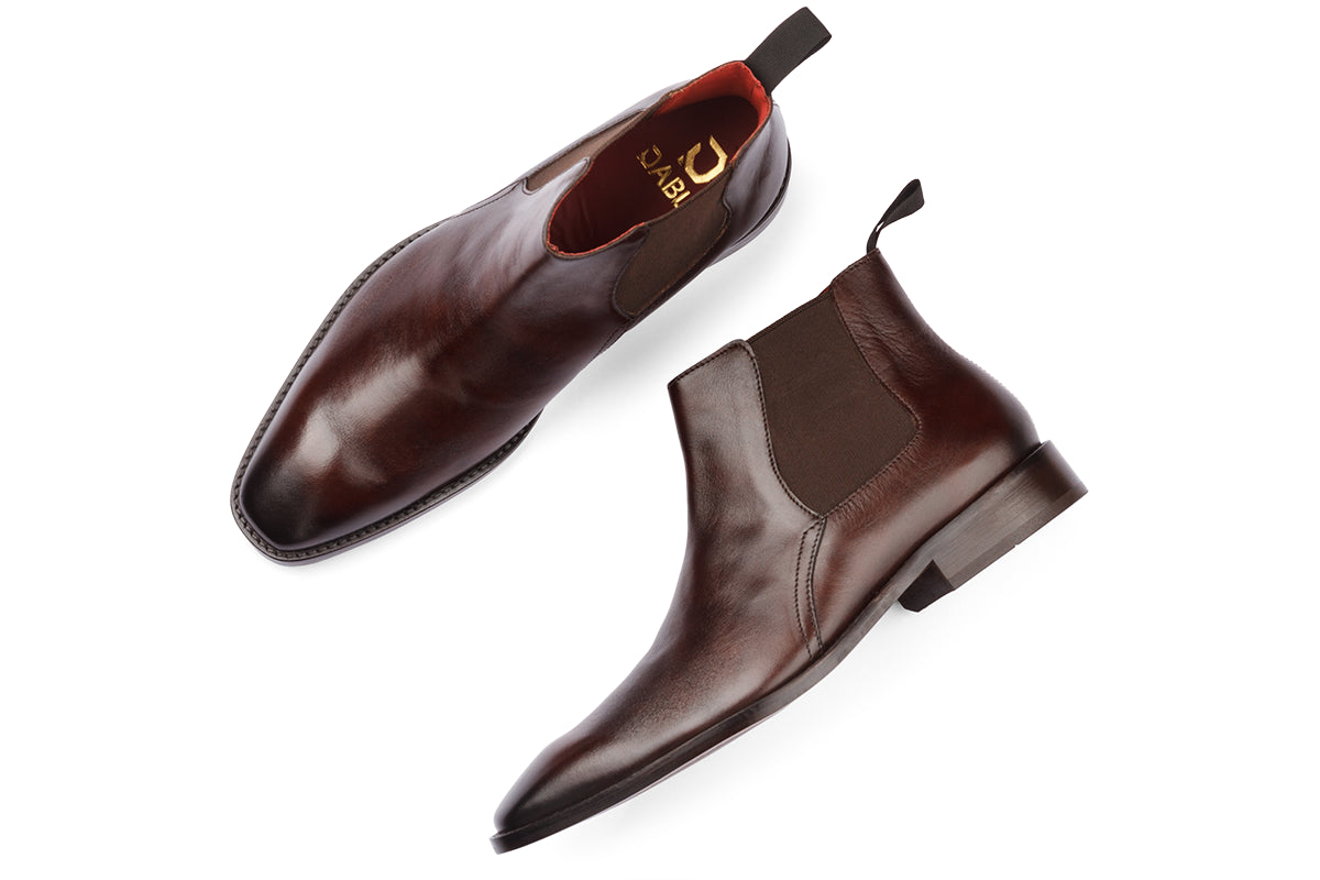 BUSAN - BROWN PATINA LEATHER CHELSEA BOOT