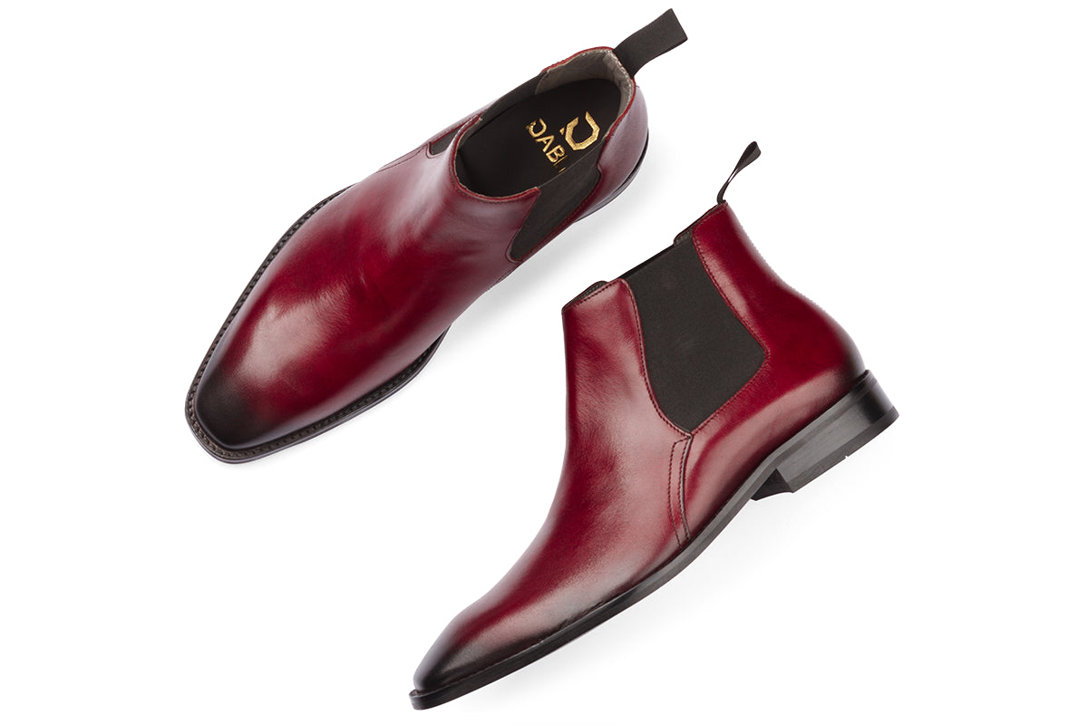 BUSAN - BORDO PATINA LEATHER CHELSEA BOOT
