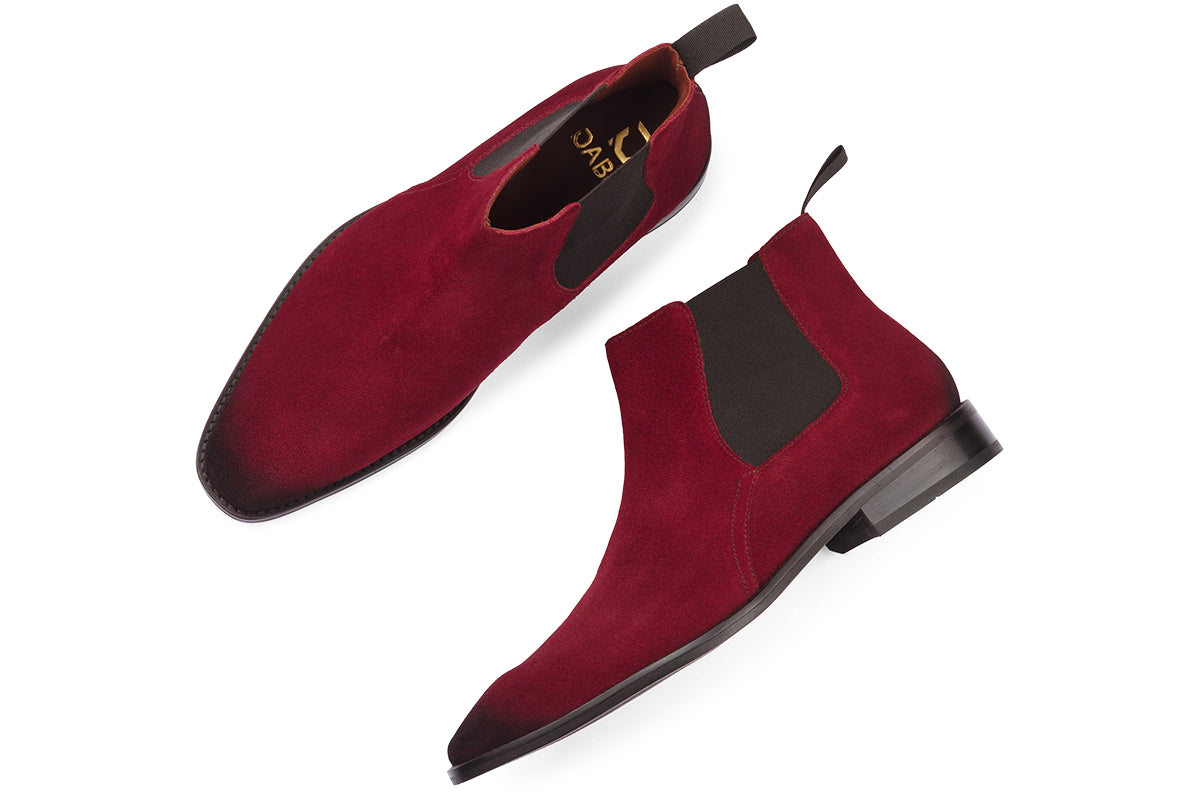 BUSAN - MAROON SUEDE LEATHER CHELSEA BOOT