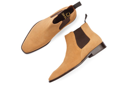 BUSAN - TAN SUEDE LEATHER CHELSEA BOOT