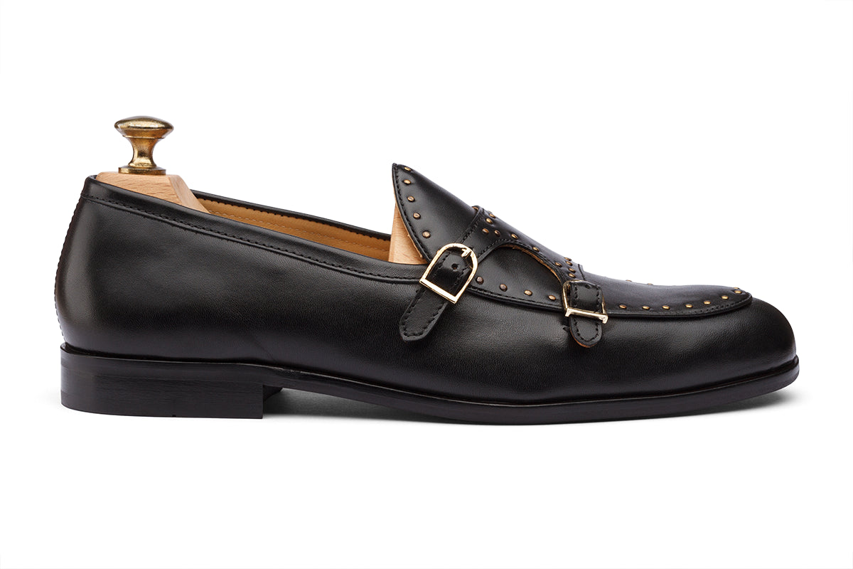 HARALD - BLACK PATINA LEATHER SHOES