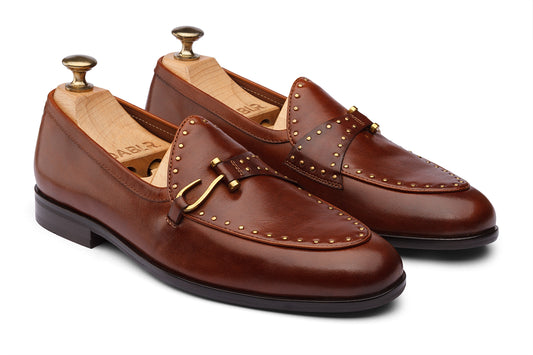 RAGNAR - SEQUIOA TAN HAND PATINA LEATHER SHOES